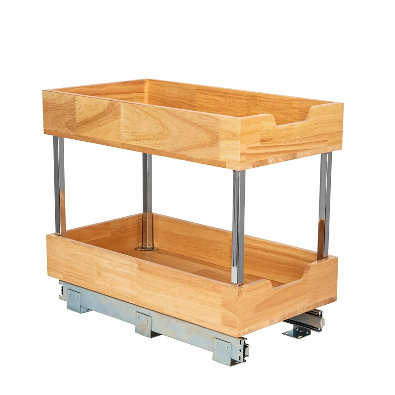 Household Essentials Glidez Wood 2-Tier Cabinet Organizer