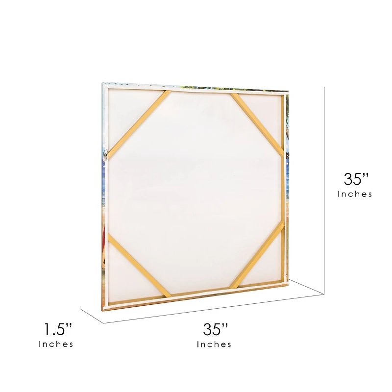 Seaside Cruising Outdoor Canvas Art Print - 35"x35"