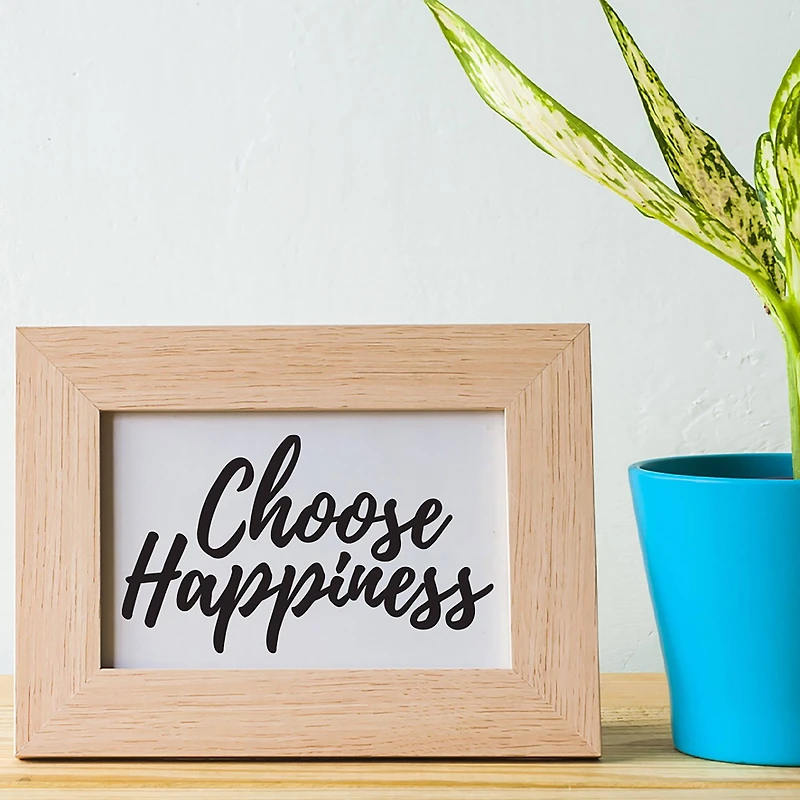 Leisure Arts® Vinyl Choose Happiness Black Wall Decal
