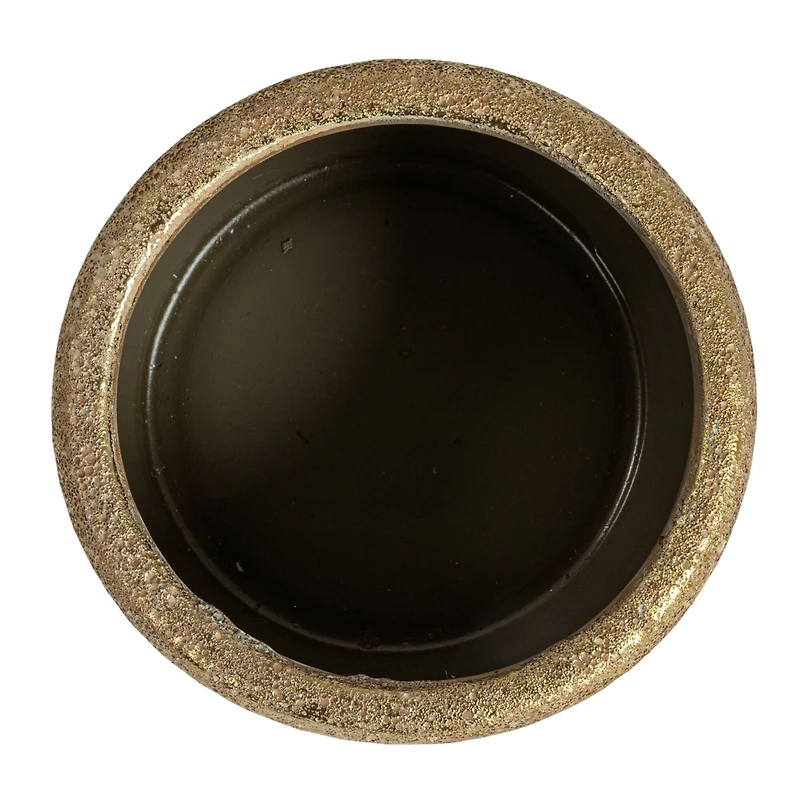 Hello Honey® 5.75" Gold Round Volcano Terra Cotta Planter