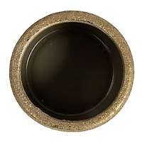 Hello Honey® 5.75" Gold Round Volcano Terra Cotta Planter