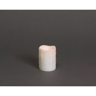 3" x 4" LED Wax Dripping Pillar Candle Set