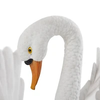 Textured White Swan Tabletop Décor Set
