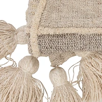 Hello Honey® Natural & Gray Patchwork Throw Blanket with Tassels