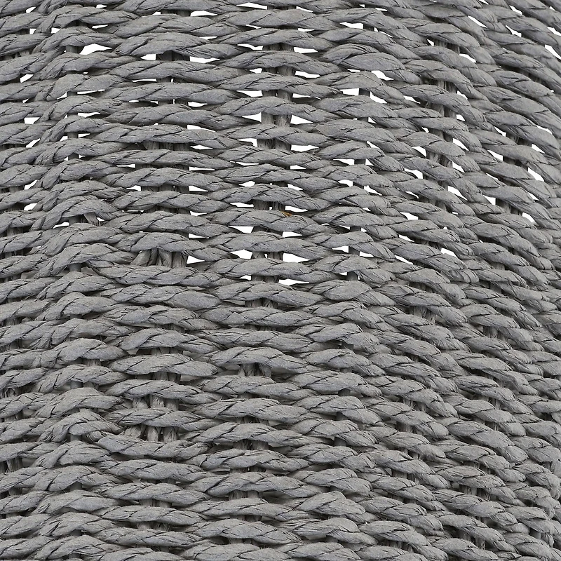 Household Essentials Gray Wicker Lined Laundry Basket