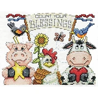 Design Works™ Barnyard Blessings Stamped Cross Stitch Kit