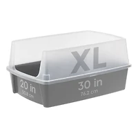 Iris® Open Top Cat Litter Box, Gray