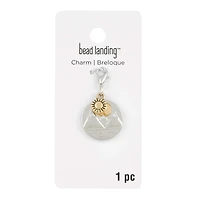 Rhodium & Gold Mountain Charm by Bead Landing™
