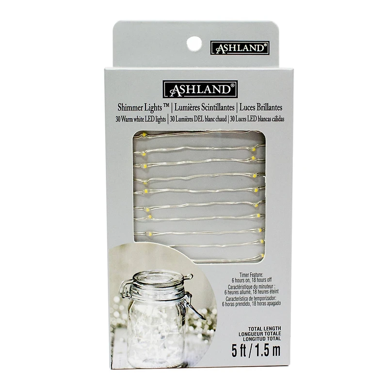 12 Pack: Shimmer Lights™ White LED String Lights by Ashland®
