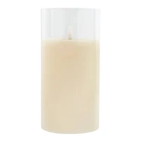 8" LED Glass Wax Flickering Candle by Ashland
