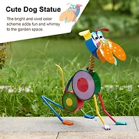 Glitzhome® 17" Metal Novelty Puppy Garden Statue