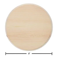 Good Wood by Leisure Arts® 8" Circle Pine Plaque, 2ct.
