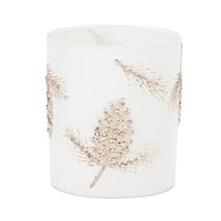 3.5" Glittered Pinecone Candle Holders, 6ct.