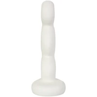 14" White Abstract Stacked Circle Ring Sculpture