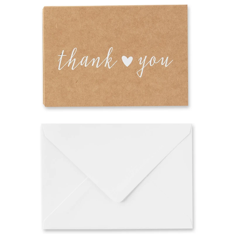 Kraft Thank You Cards & Envelopes By Celebrate It™