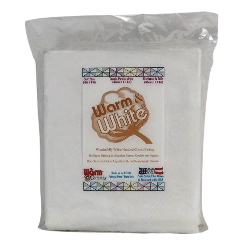 Warm & White® 34" x 45" Pre-Cut Craft Cotton Batting