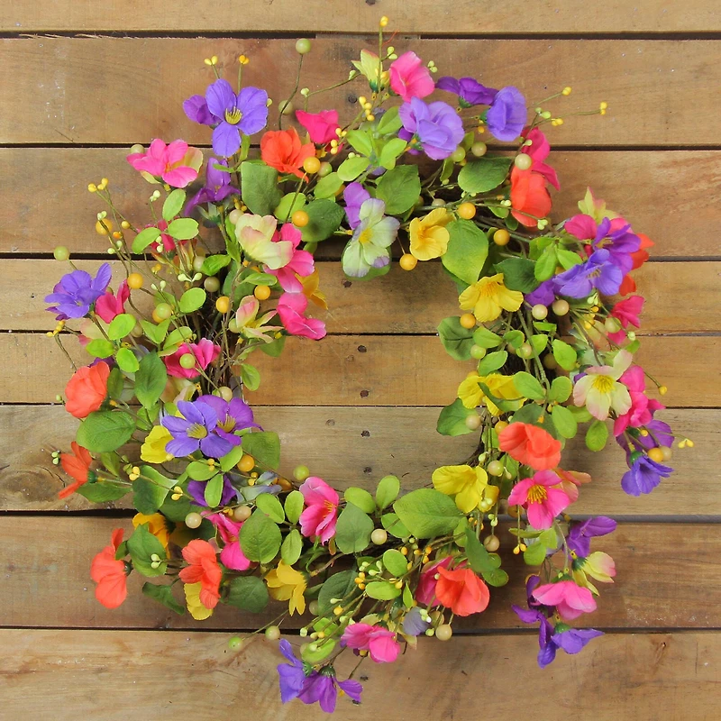 20" Bright Spring Floral Wreath