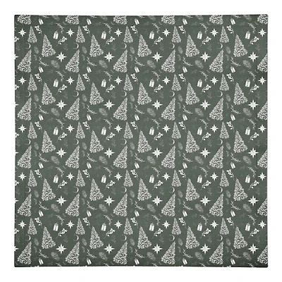 Designs Direct Sage Christmas 10" x 10" Cotton Twill Napkin