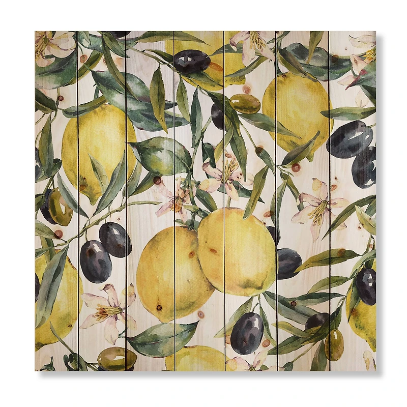 Designart - Lemon and Olive Branches I