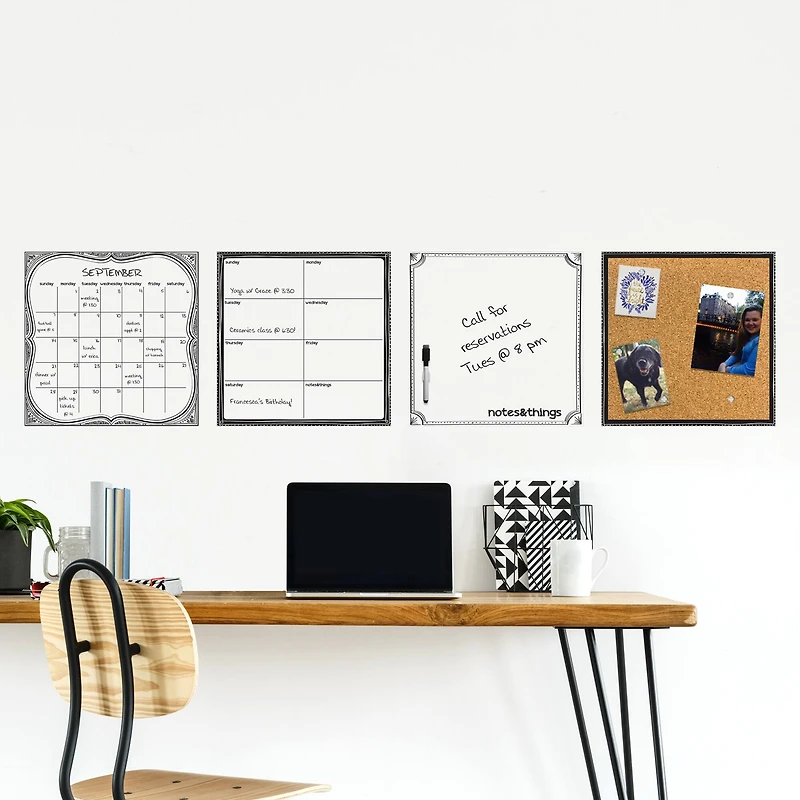 WallPops Dry Erase Calendar & Corkboard Set