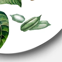 Designart - Purple Sesame Flowers WIth Green Leaves