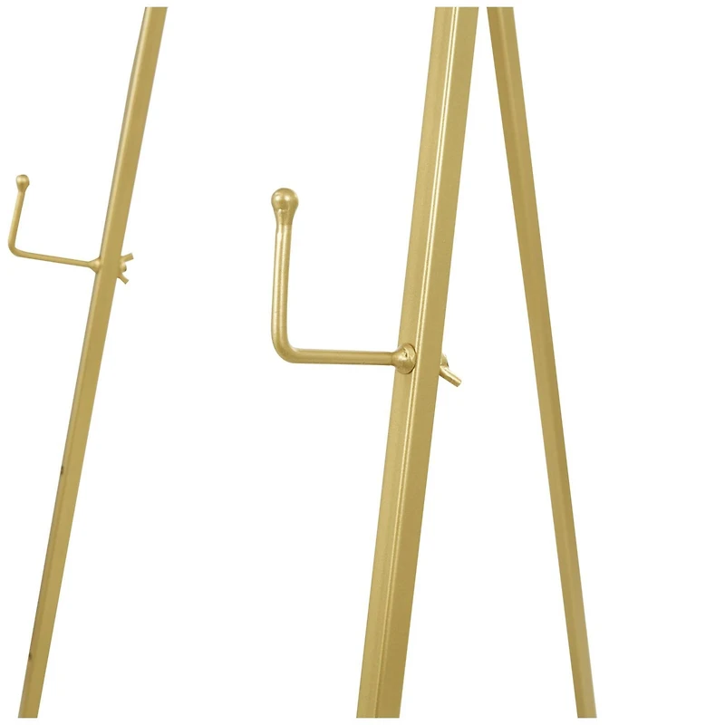 55.5" Gold Metal Geometric 3-Tier Display Easel