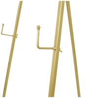 55.5" Gold Metal Geometric 3-Tier Display Easel