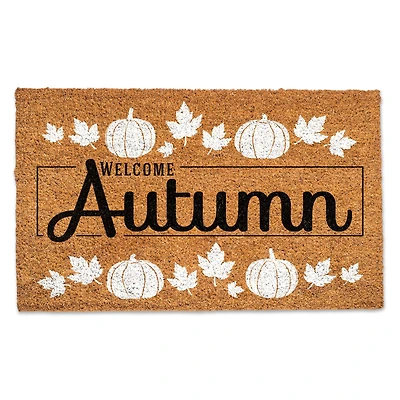 Welcome White Pumpkin Autumn Doormat