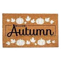 Welcome White Pumpkin Autumn Doormat