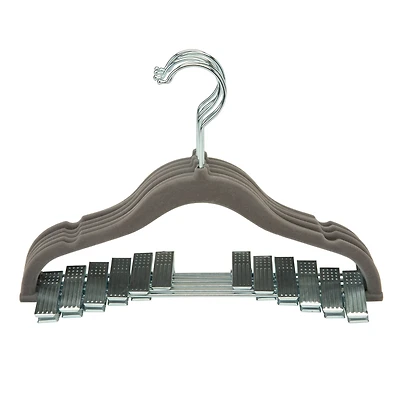 Simplify Children's Gray Velvet Hangers, 6ct.