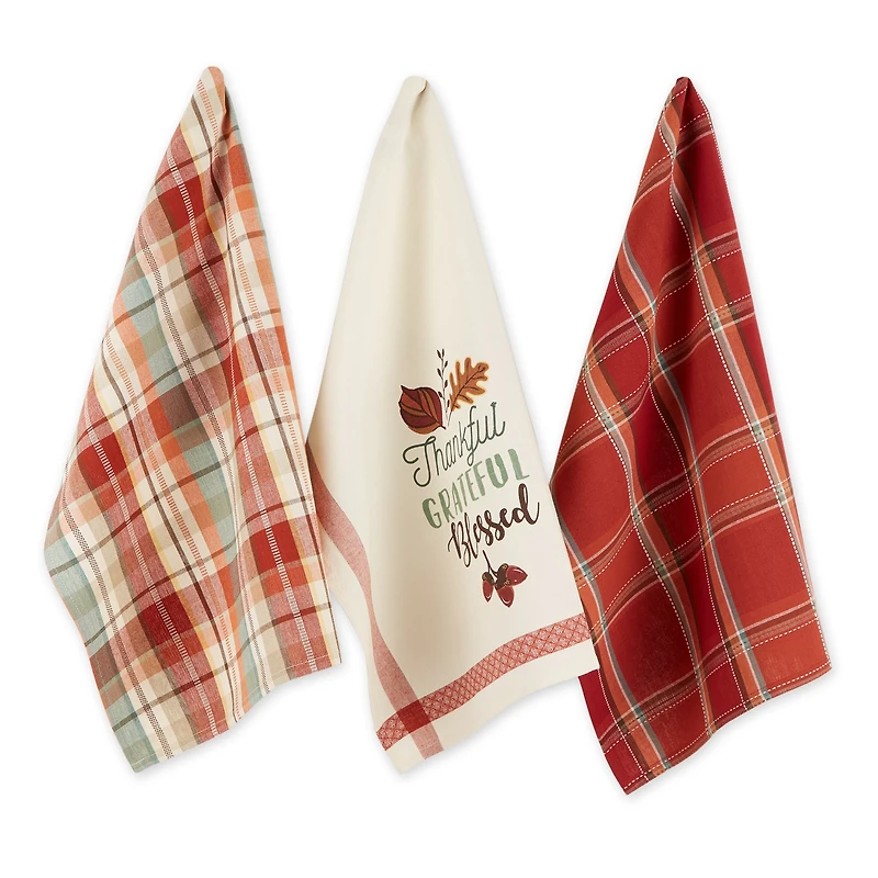 DII® Thankful Grateful Blessed Dishtowel Set
