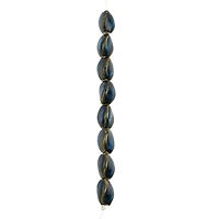 Blue Ceramic Twisted Oval Beads, 20mm by Bead Landing™