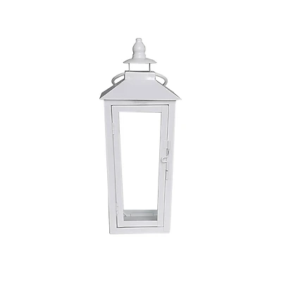 12.2" White Metal Lantern by Ashland®