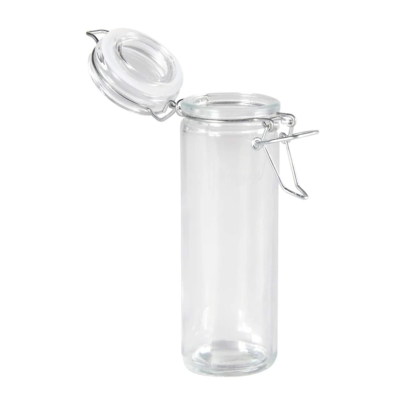 3.8oz. Clear Glass Cylinder Jar with Latched Lid by Ashland®
