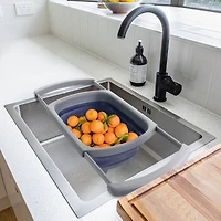 Oster Bluemarine 4qt. Over the Sink Collapsible Silicone Strainer