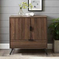 Walker Edison Dark Walnut 2 Door Accent Cabinet
