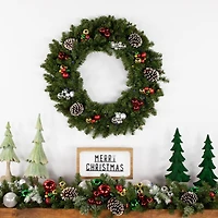 30" LED Canadian Pine Artificial Christmas Wreath