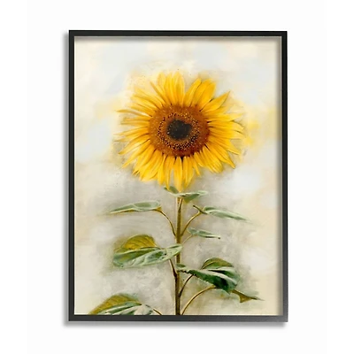 Stupell Industries Sunflower Summer Bloom with Stalk Framed Wall Art
