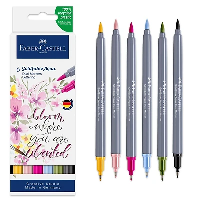 Faber-Castell® Goldfaber Aqua Lettering Dual-Tip Marker Set