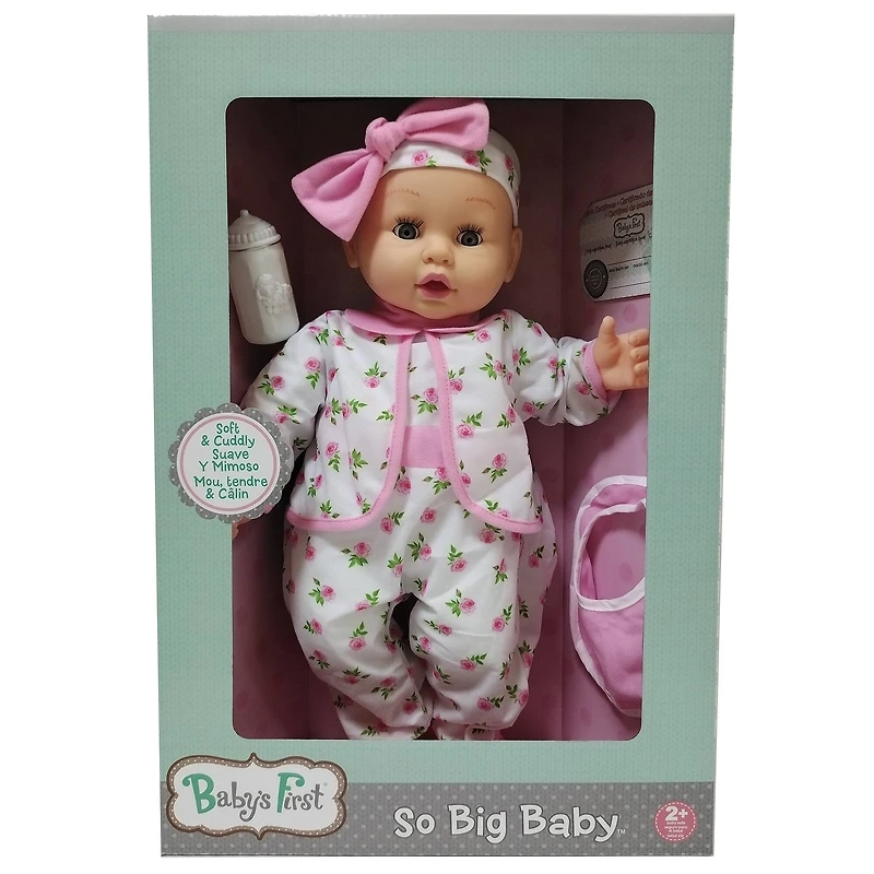 Goldberger Baby's First® So Big Baby™ 19" Baby Doll with Rose Floral Pajamas