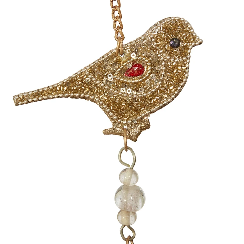 39" Gold Bird Metal Eclectic Windchime