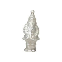 Hello Honey® 6.75" White Decorative Mercury Glass Santa