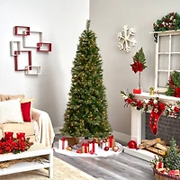 7.5ft. Pre-Lit Cashmere Fir Artificial Christmas Tree, Clear Lights