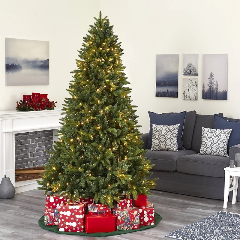 7ft. Pre-Lit Sun Valley Fir Artificial Christmas Tree with LED Lights