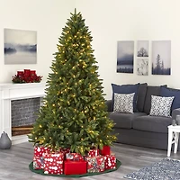 7ft. Pre-Lit Sun Valley Fir Artificial Christmas Tree with LED Lights