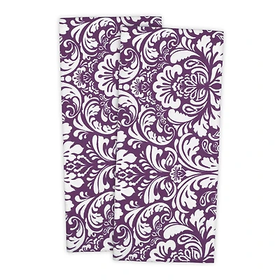 DII® Eggplant Damask Dishtowel, 2ct.
