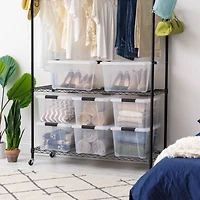 IRIS® 32qt. Buckled Clear Boxes with Clear Buckle Lids, 4ct.