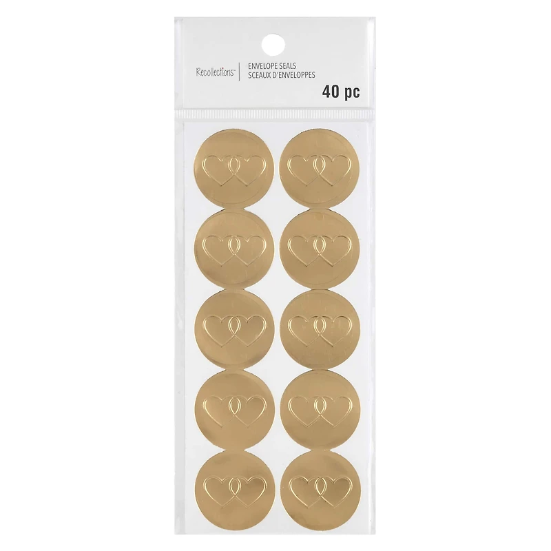 Gold Hearts Envelope Seals by Recollections™