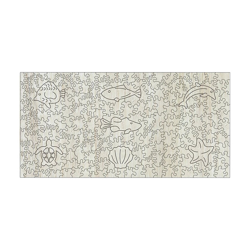 Wooden Jigsaw Puzzle Set - Yellow Fish & Miami Fish: 413 Pcs