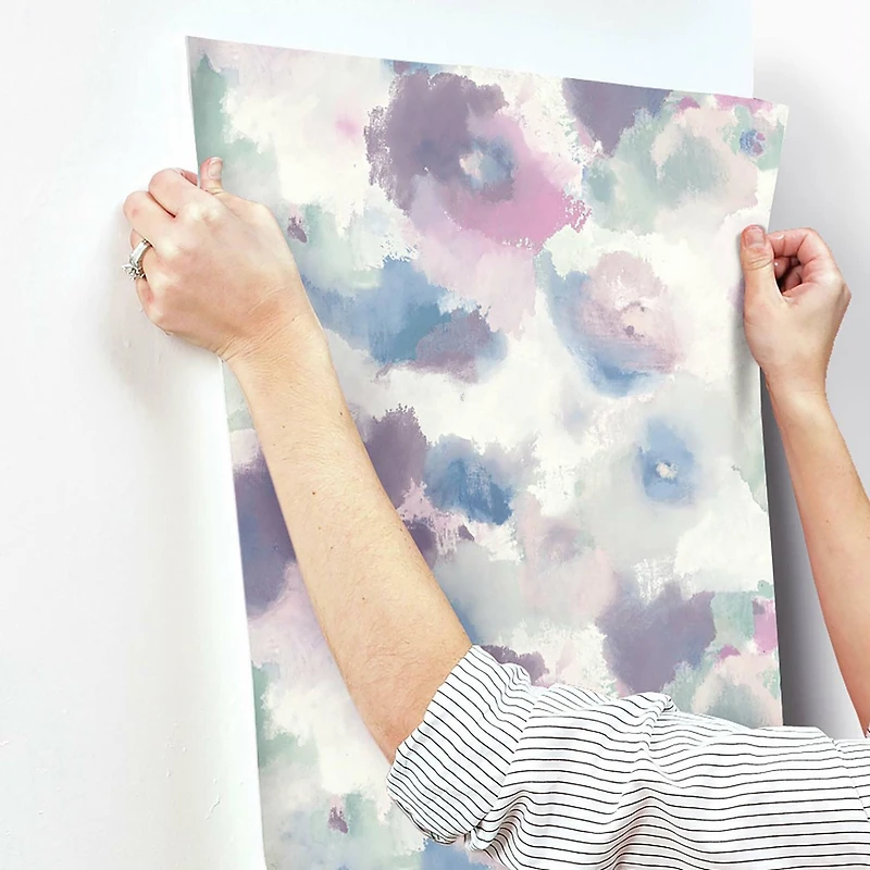 RoomMates Impressionist Floral Peel & Stick Wallpaper